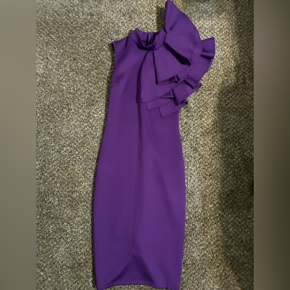 Elegant Purple Sleeveless Dress